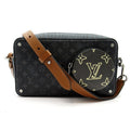 Louis Vuitton Volga on Strap Monogram Eclipse Shoulder Bag Black