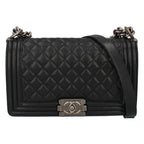 Chanel Chain Shoulder Bag Caviar Leather Black