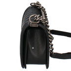 Chanel Chain Shoulder Bag Caviar Leather Black — view 2