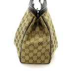 Gucci Ski Handbag GG Canvas Leather Brown — view 3
