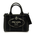 Prada Canapa Tote TPM Canvas Black