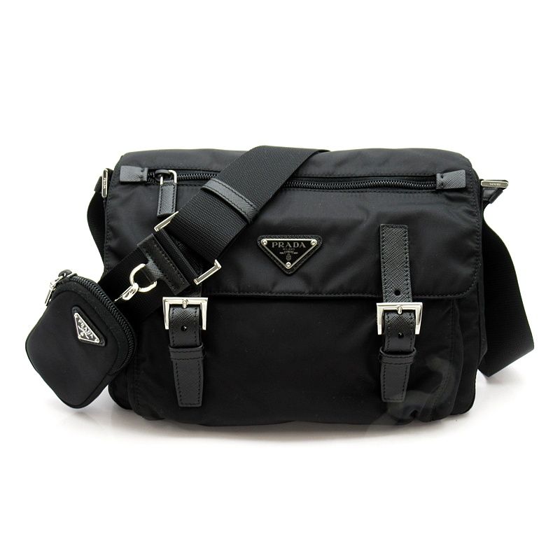 Prada Re-Nylon Shoulder Bag Nylon LadyShoulder Black Medium