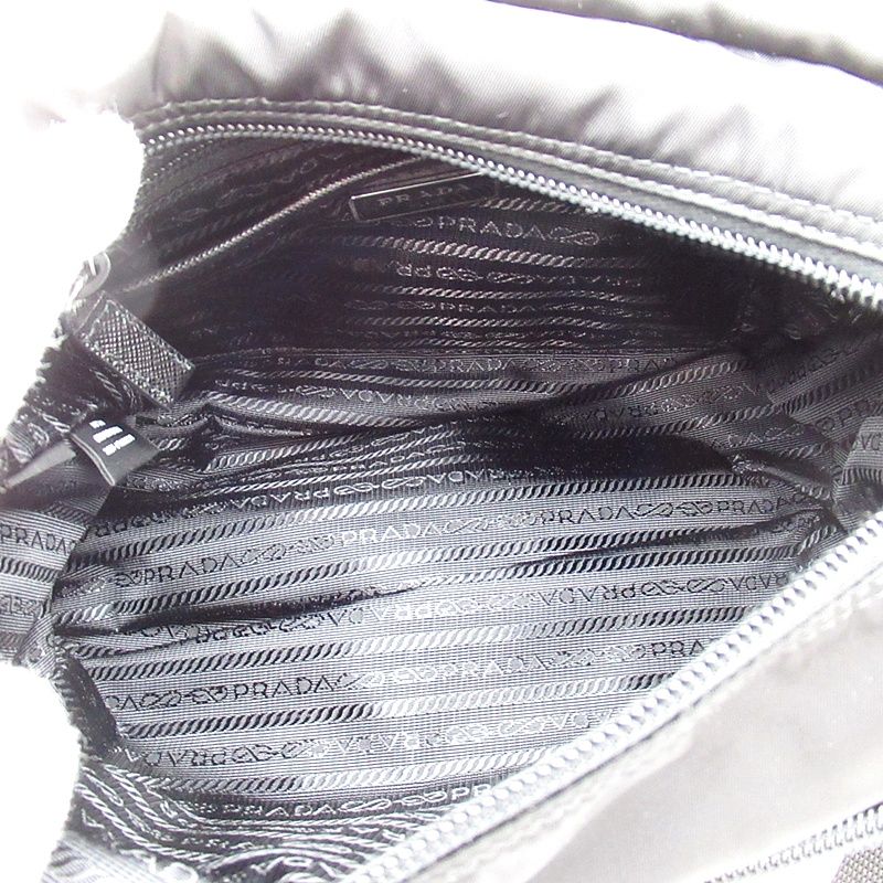 Prada Re-Nylon Shoulder Bag Nylon LadyShoulder Black Medium — view 7