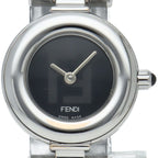 Fendi Watch Box SS Leather Black Polished