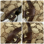 Gucci Abbey Handbag GG Canvas Brown Tote Business — view 7