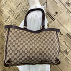 Gucci Abbey Handbag GG Canvas Brown Tote Business — view 2