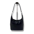 Gucci GG Logo Shoulder Bag Black Leather Silver