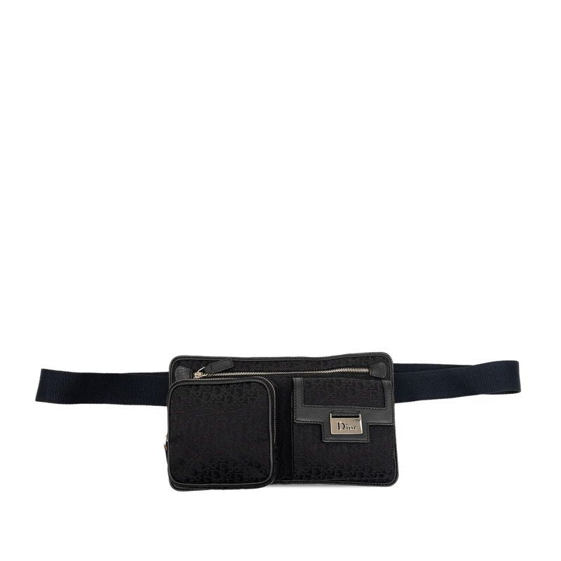 Dior Trotter Street Chic Bum Bag Black Canvas Leather