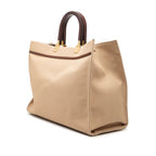 Fendi Sunshine Tote 2-Way Shoulder Bag Beige Brown Canvas Leather — view 2