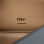 Fendi Canyu Small Chain Shoulder Bag Blue Leather — view 5