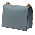 Fendi Canyu Small Chain Shoulder Bag Blue Leather — view 2