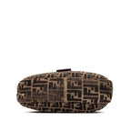 Fendi Zucca Mamma Bucket Shoulder Bag Brown Velour Leather — view 3
