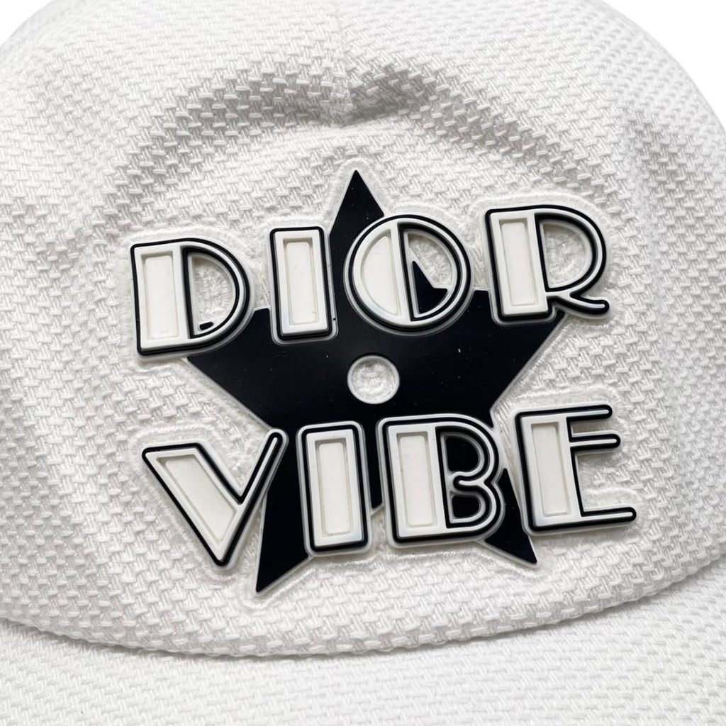 Dior Hat Vibe Baseball Cap 58 Cotton Logo White — view 6