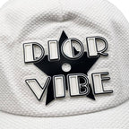 Dior Hat Vibe Baseball Cap 58 Cotton Logo White — view 6