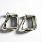 Chanel Vintage 925 Log Clip on Earrings Silver — view 4