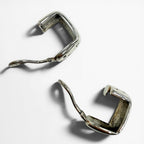 Chanel Vintage 925 Log Clip on Earrings Silver — view 5