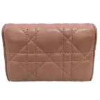 Dior Coin Purse Compact Wallet Mini Quilted Cannage Bifold Caro Case — view 2