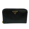Prada Triangle Logo Zip Around Wallet
