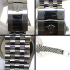 Rolex Watch Datejust Roulett Sunray Blue Dial Date Luminous Hands Index SS — view 9
