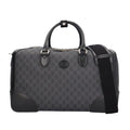 Gucci Interlocking Duffle Boston Bag GG Supreme Canvas Black