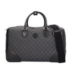 Gucci Interlocking Duffle Boston Bag GG Supreme Canvas Black