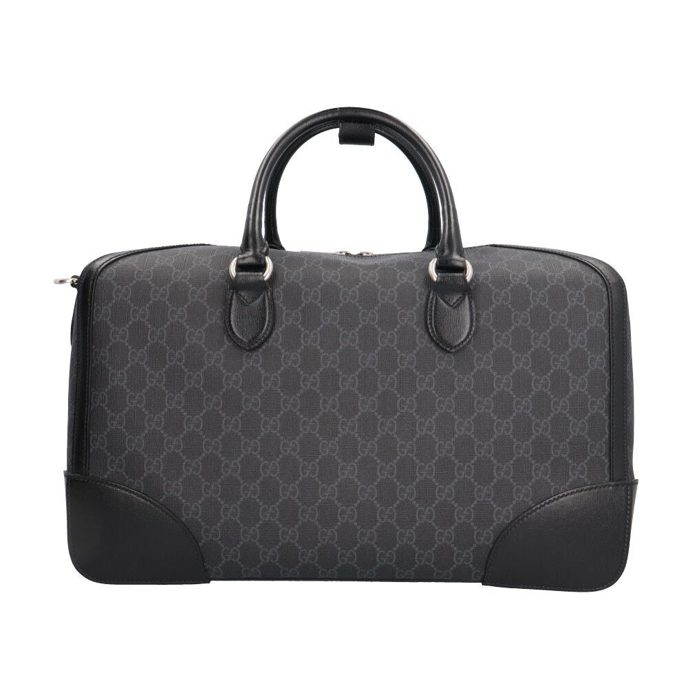 Gucci Interlocking Duffle Boston Bag GG Supreme Canvas Black — view 3