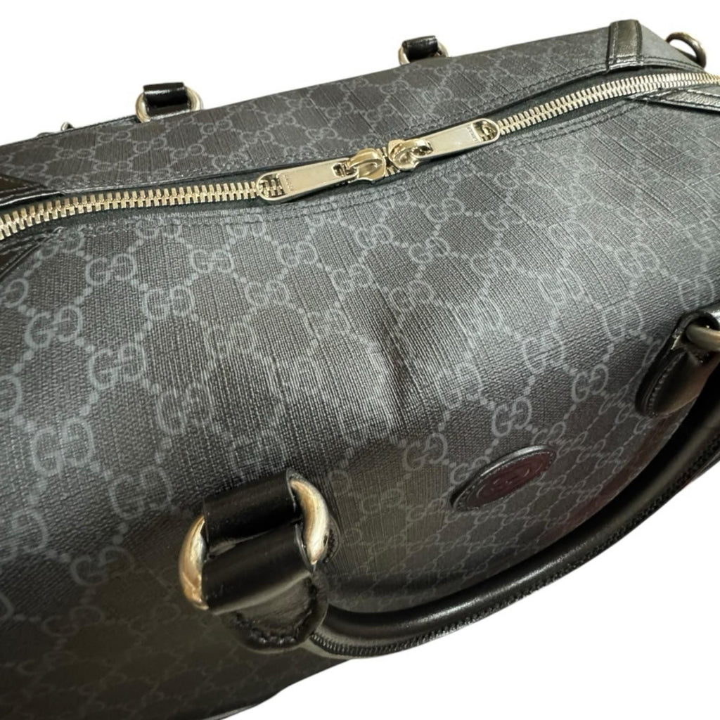 Gucci Interlocking Duffle Boston Bag GG Supreme Canvas Black — view 7