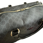 Gucci Interlocking Duffle Boston Bag GG Supreme Canvas Black — view 7
