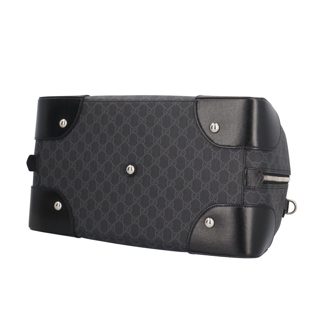 Gucci Interlocking Duffle Boston Bag GG Supreme Canvas Black — view 5