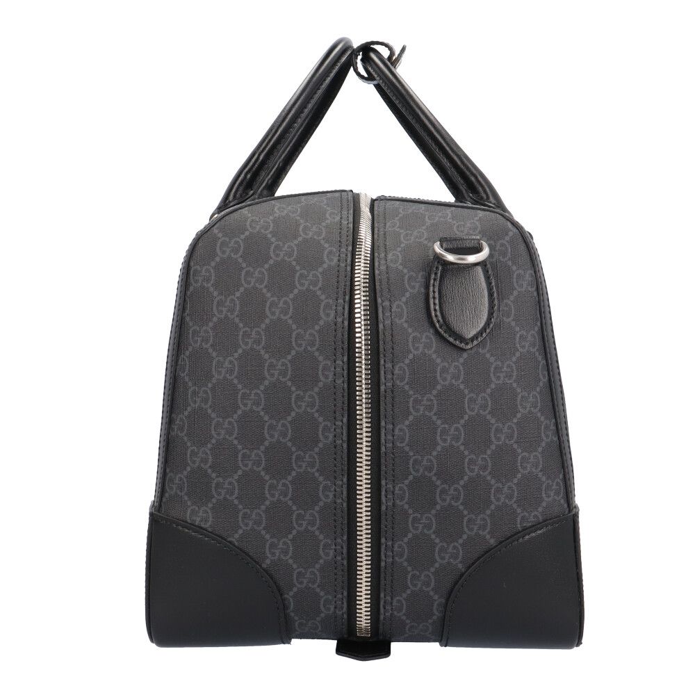 Gucci Interlocking Duffle Boston Bag GG Supreme Canvas Black — view 4