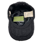Gucci Hat Double Mohair Baseball Cap L Logo Black — view 6