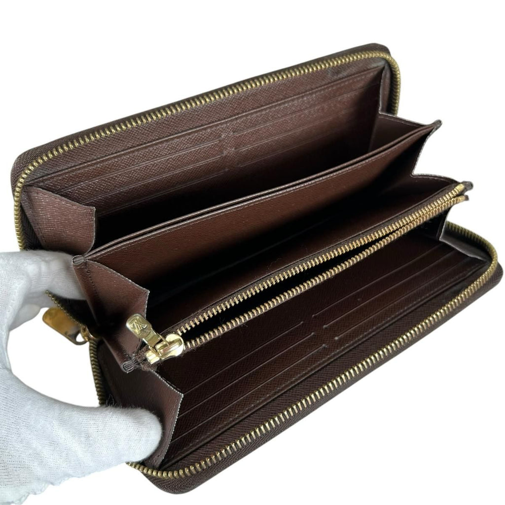 Louis Vuitton Damier Wallet Zippy Brown — view 9