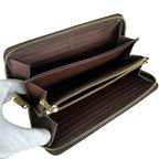Louis Vuitton Damier Wallet Zippy Brown — view 9