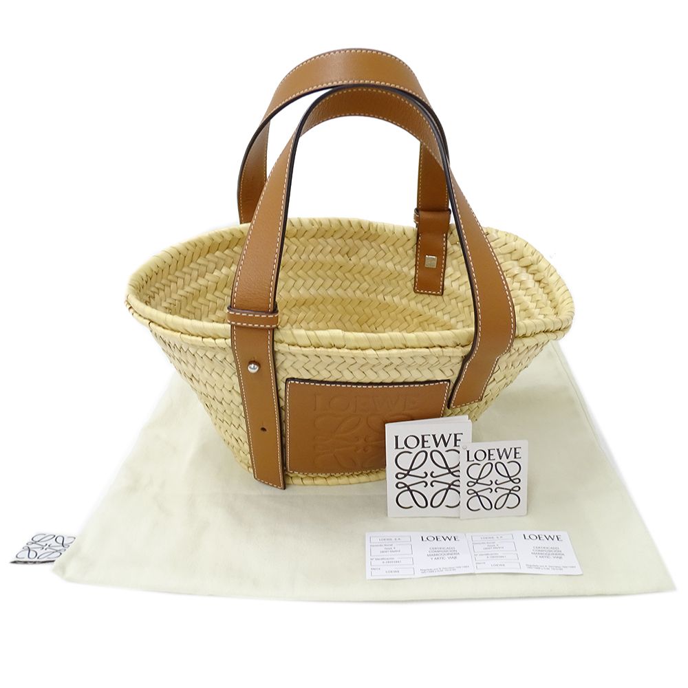 Loewe Bag Handbag Palm Leaf Calf Leather Basket Bag Small Natural Tan Beige — view 7