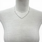 Prada 925 Triangle Logo Necklace Silver White Recommended — view 3