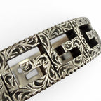 Gucci Square Arabesque Cube Bangle Bracelet Silver 16 — view 6