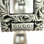 Gucci Square Arabesque Cube Bangle Bracelet Silver 16 — view 5