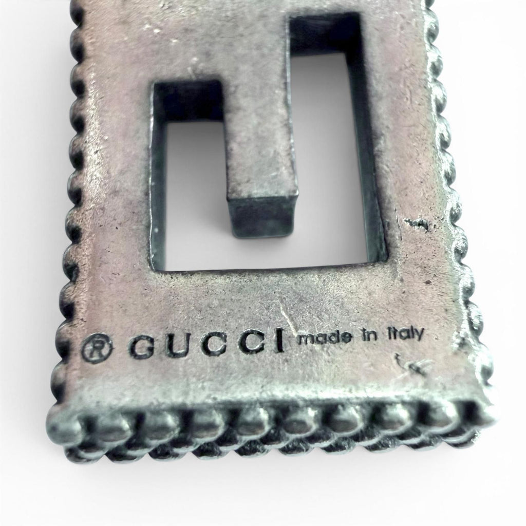 Gucci Square Arabesque Cube Bangle Bracelet Silver 16 — view 7
