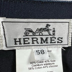 Hermes Davis Primavera Cotton 100% Series Button Denim Cap Indigo 58 Hat — view 9