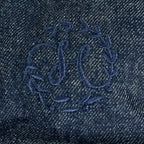 Hermes Davis Primavera Cotton 100% Series Button Denim Cap Indigo 58 Hat — view 7