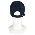 Hermes Davis Primavera Cotton 100% Series Button Denim Cap Indigo 58 Hat — view 4
