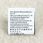 Loewe Mohair Wool Anag Lambskin Patch with Fringe Scarf White — view 7