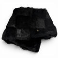 Chanel CC Logo Rabbit Fur Lapin Tippet Shawl Black 42 Scarf