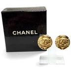 Chanel Vintage 28 CC Logo Earrings Gold French — view 2