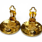 Chanel Vintage 28 CC Logo Earrings Gold French — view 5