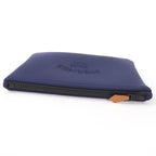 Hermes Trousse Flat PM Neobain Black Logo Zip Pouch Navy — view 4