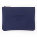 Hermes Trousse Flat PM Neobain Black Logo Zip Pouch Navy