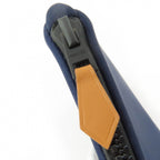 Hermes Trousse Flat PM Neobain Black Logo Zip Pouch Navy — view 7