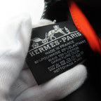 Hermes Trousse Flat PM Neobain Black Logo Zip Pouch Navy — view 8