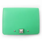 Hermes Medall Card Case Veau Epsom Vert Comic Silver
